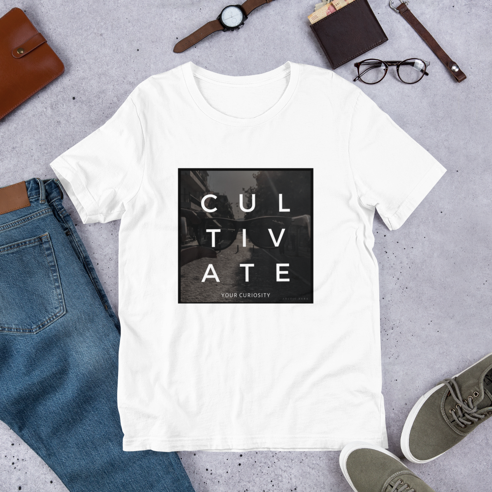 Cultivate Your Curiosity Glasses Print Unisex T-Shirt