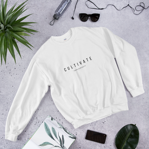 Cultivate Your Curiosity Unisex Sweatshirt - Black Font