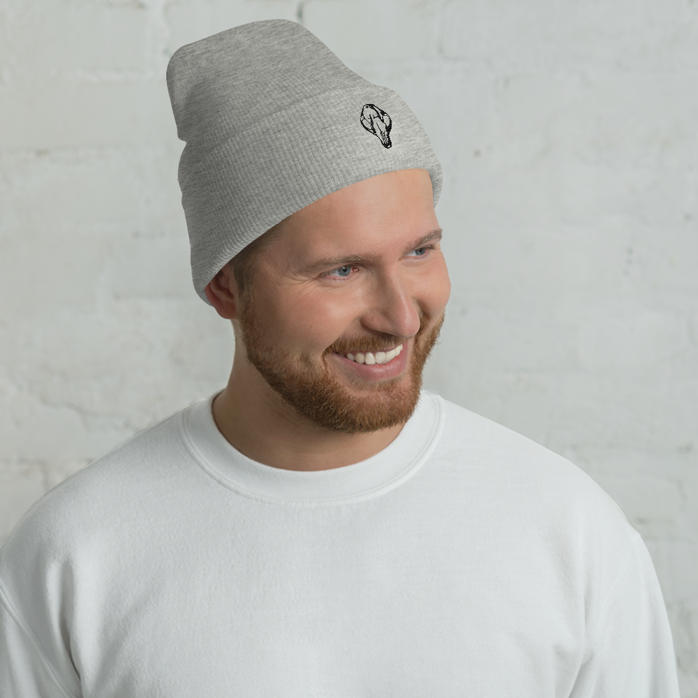 Fox Skull Cuffed Beanie