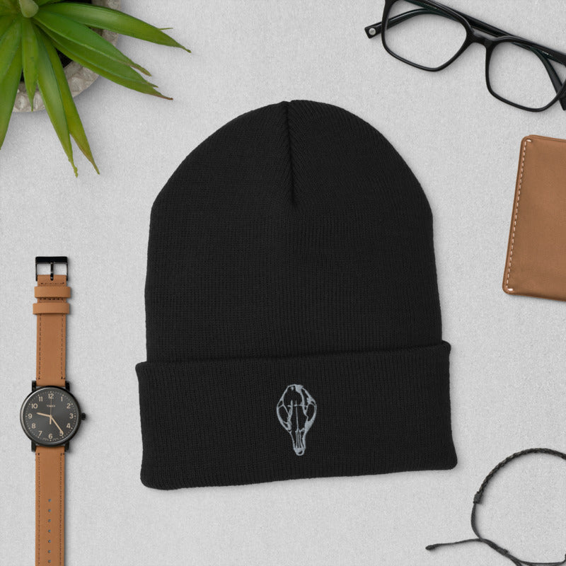 Fox Skull Cuffed Beanie